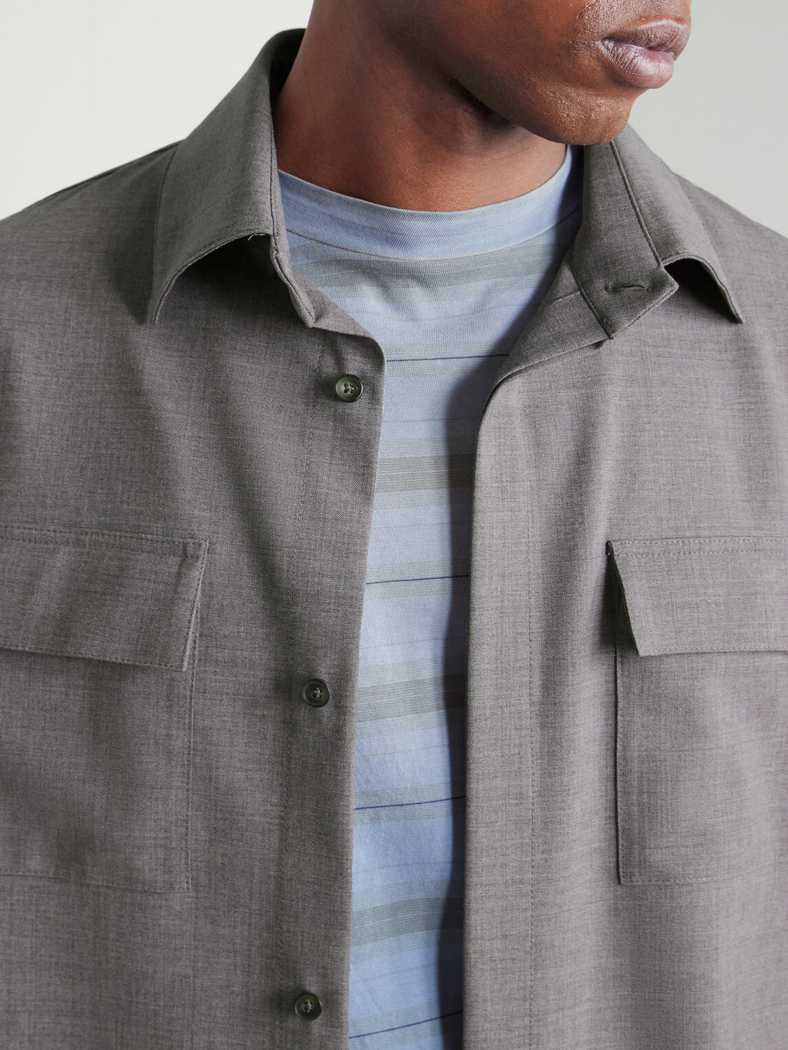 Herno - Wool-Blend Overshirt - Gray