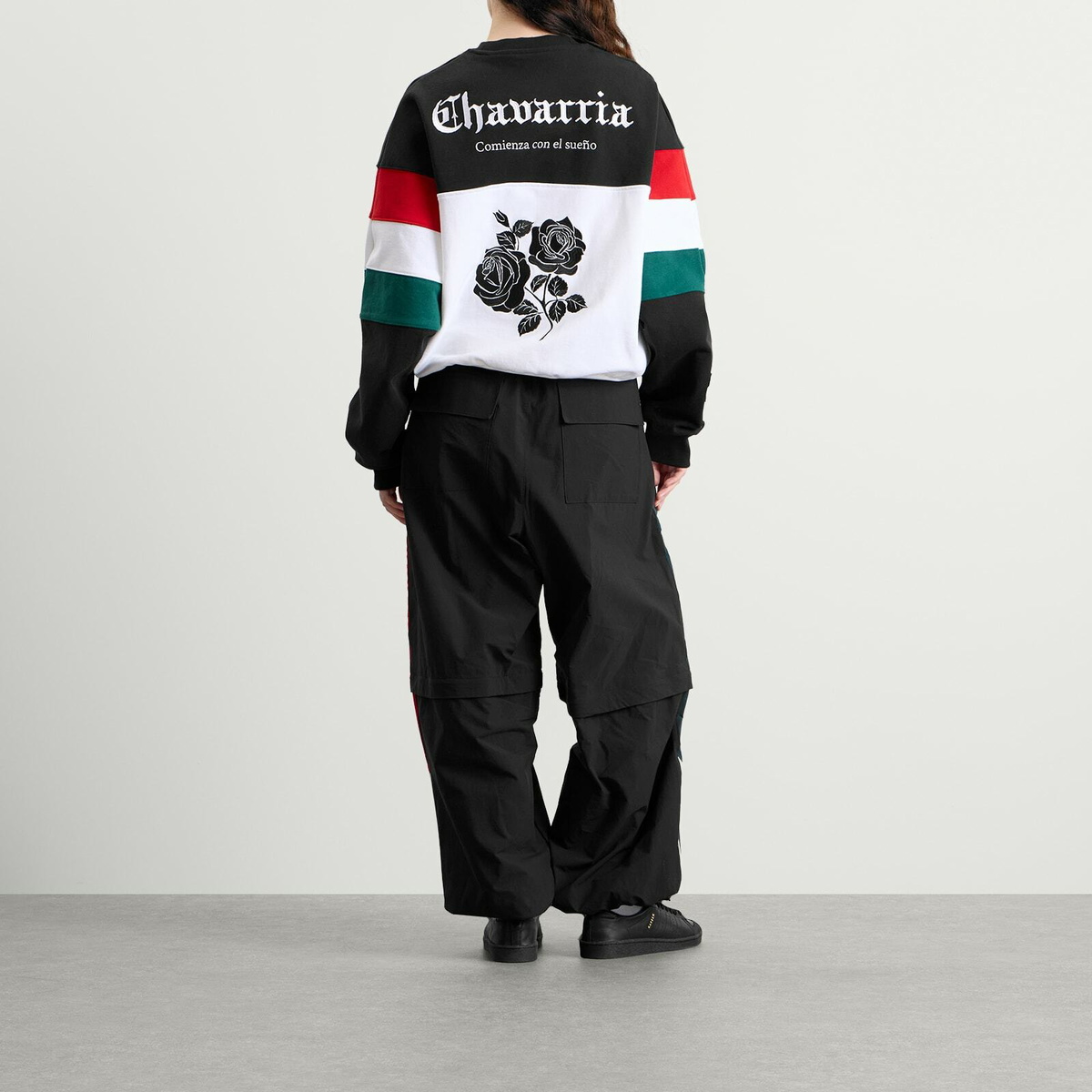 Adidas x Willy Chavarria Crew Sweat in Black/White