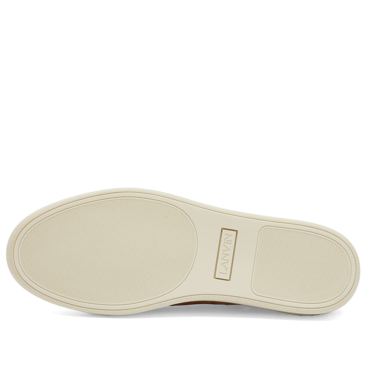 Lanvin Men's DBB1 High Shine Toe Cap Sneaker in Camel