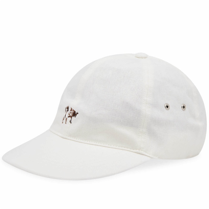 Photo: Undercover Men's Embroidered Cap in Off White