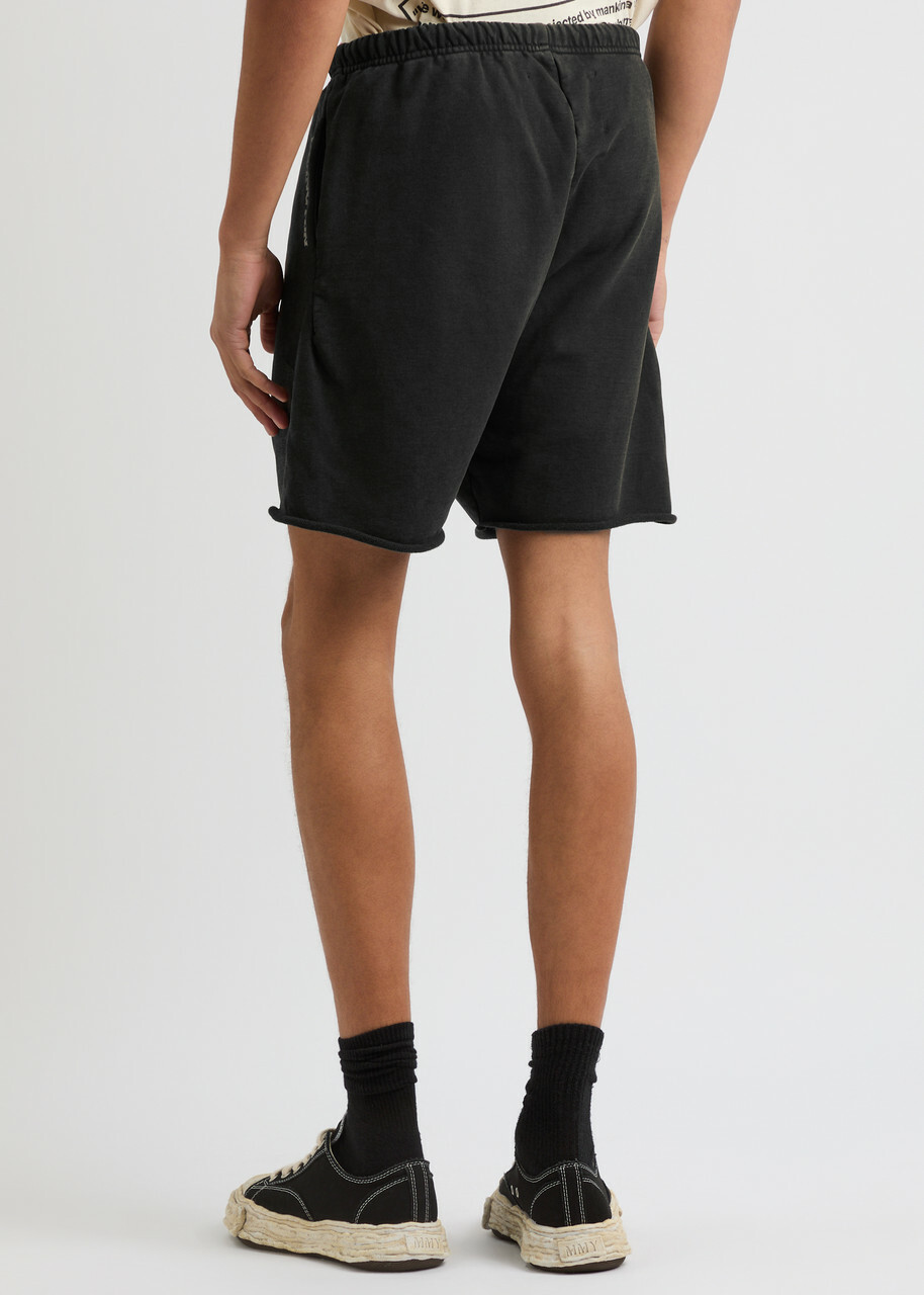 Rivington Roi Rebis Enemy Printed Cotton Shorts Black