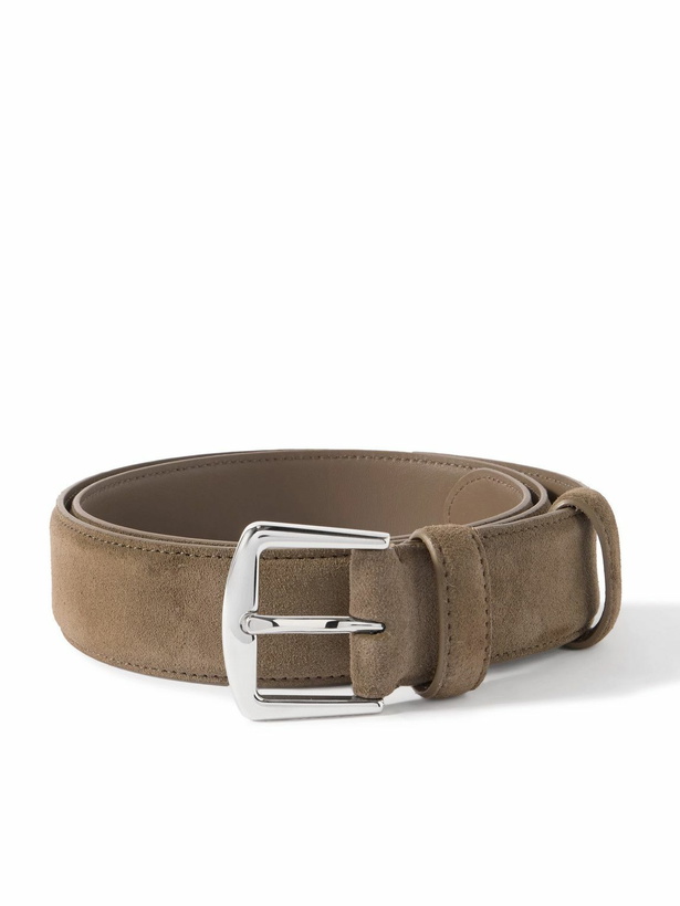 Photo: Loro Piana - 3.5cm Suede Belt - Brown