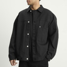 Comme des Garçons Homme Men's Washed Denim Jacket in Black