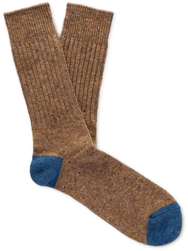 Photo: Anonymous ism - Tweed Nep Ribbed-Knit Socks