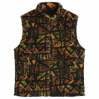 Beams Plus Men's Stand Collar Fleece Zip Vest in Batik