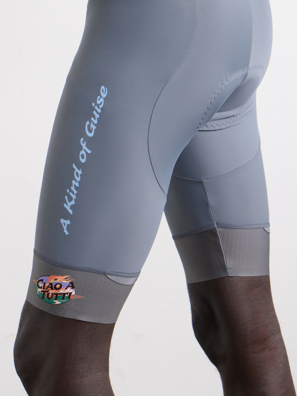 A Kind Of Guise - Basso Giro Alpino Logo-Print Mesh Cycling Bib Shorts - Gray