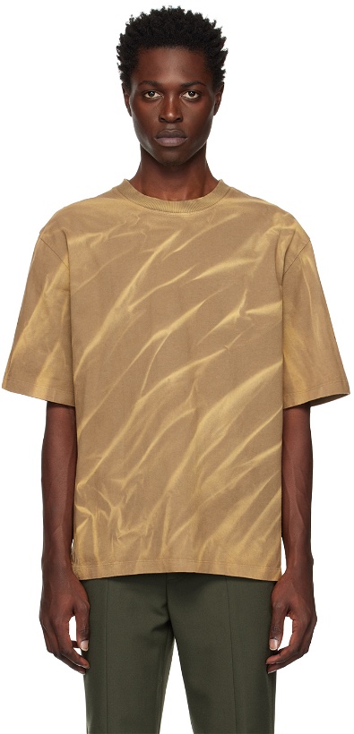 Photo: Dion Lee Khaki Crinkled Sunfade T-Shirt
