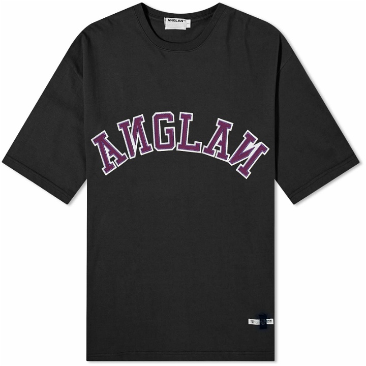 Photo: Anglan Men's Applique Logo T-Shirt in Black