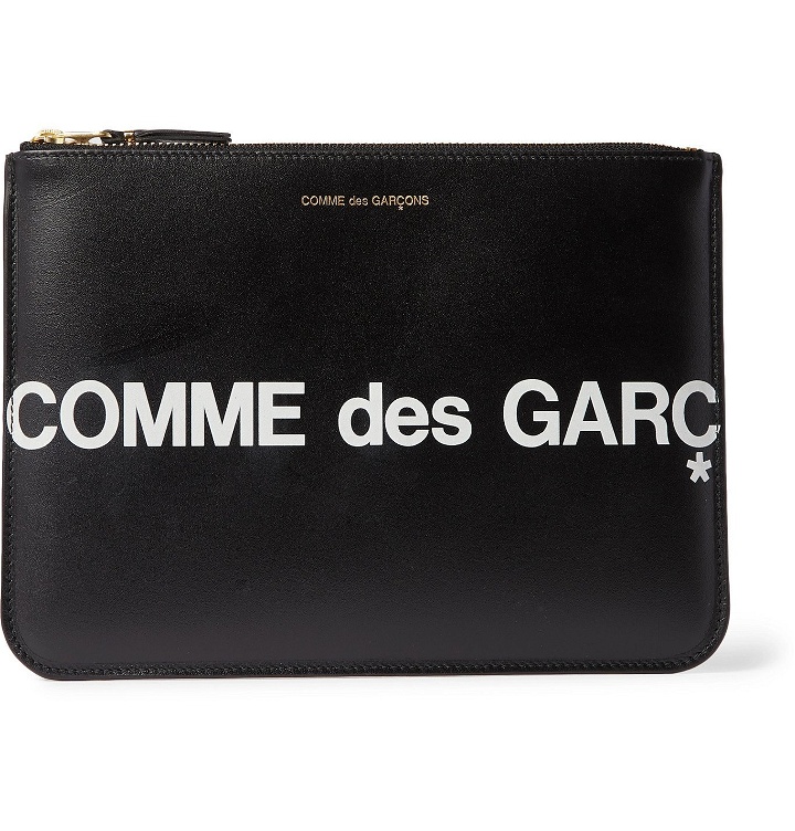 Photo: Comme des Garçons - Logo-Print Leather Pouch - Black