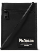 ALEXANDER MCQUEEN - Leather-Trimmed Logo-Appliquéd Faille Pouch