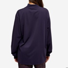 Needles Women's Long Sleeve Mock Jersey T-Shirt in Eggplant