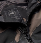 Canada Goose - Bromley Shearling-Trimmed Camouflage-Print Canvas Down Bomber Jacket - Men - Black