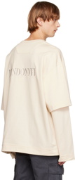 Juun.J Off-White Layered Long Sleeve T-Shirt