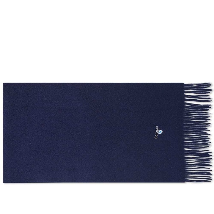 Photo: Barbour Plain Lambswool Scarf Blue