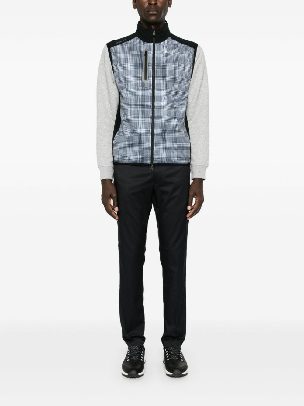 RLX Ralph Lauren Black Checked Panelled Gilet