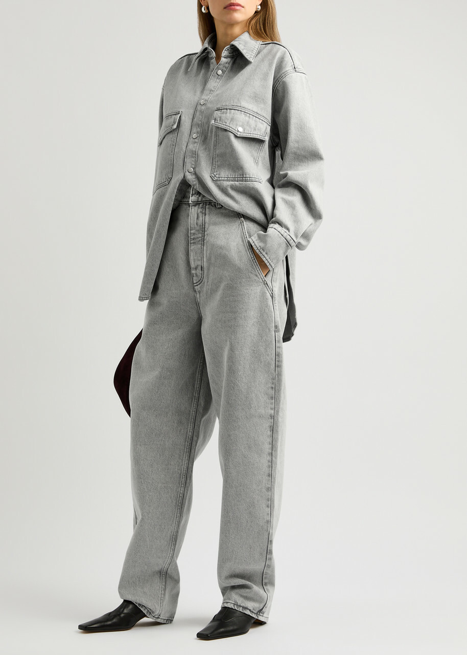 Petar Petrov Get Up Wide-leg Jeans Grey Light