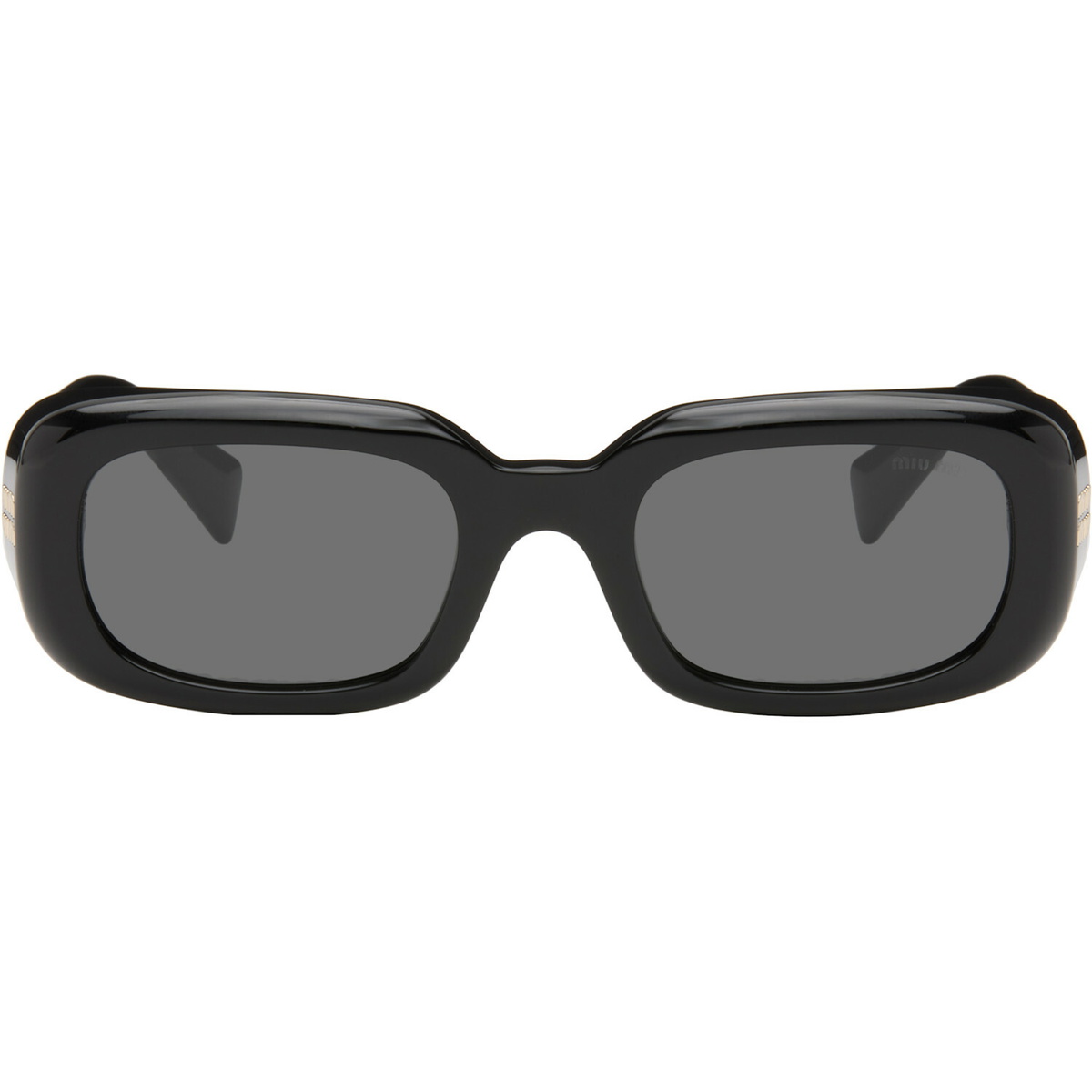Miu Miu Eyewear Black Rectangular Sunglasses