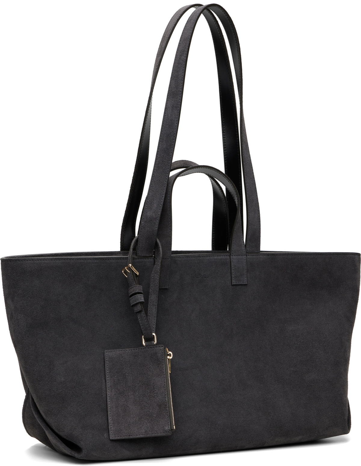 A.P.C. Gray Drummer Tote