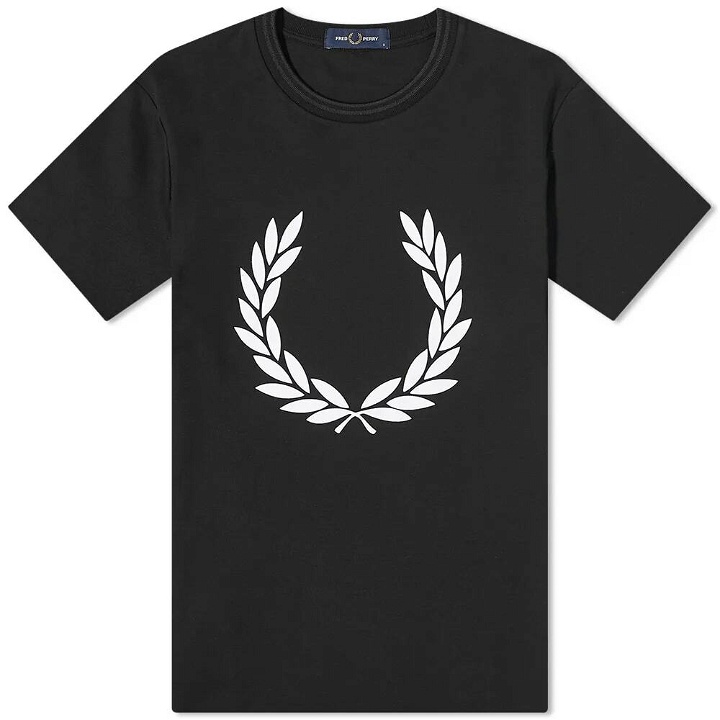 Photo: Fred Perry Authentic Men's Laurel Wreath Print T-Shirt in Black