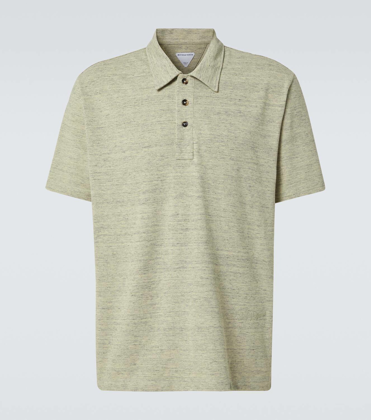 Bottega Veneta Embroidered cotton piqué polo shirt