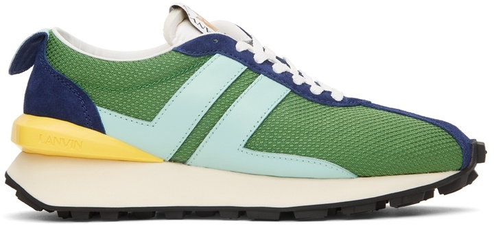 Photo: Lanvin Green & Blue Mesh Bumpr Sneakers