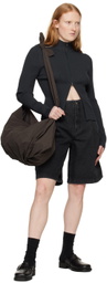AMOMENTO Black Pocket Denim Shorts