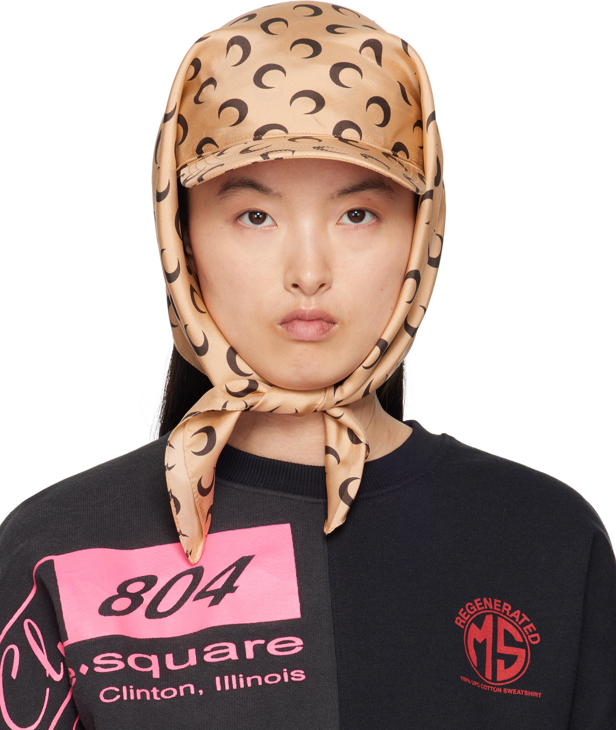 Marine serre マスク Marine Serre Reflective All Over Moon Face Mask | Hypebeast