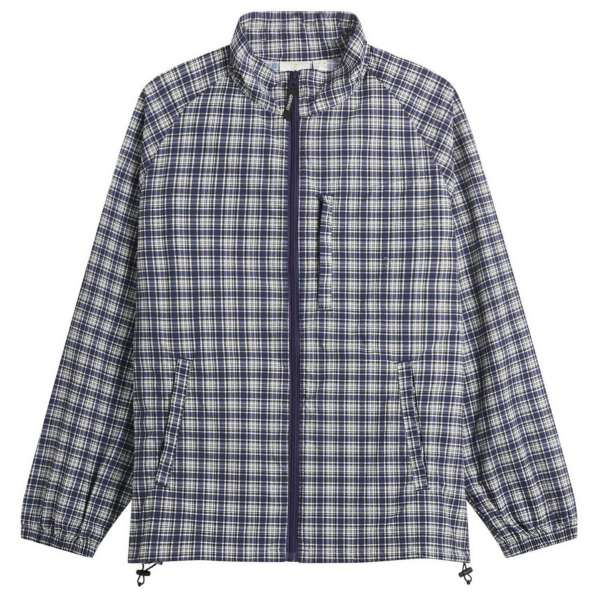 Gramicci Women's Checkered Shell Jacket in Navy Check