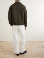 Margaret Howell - Merino Wool Zip-Up Cardigan - Green