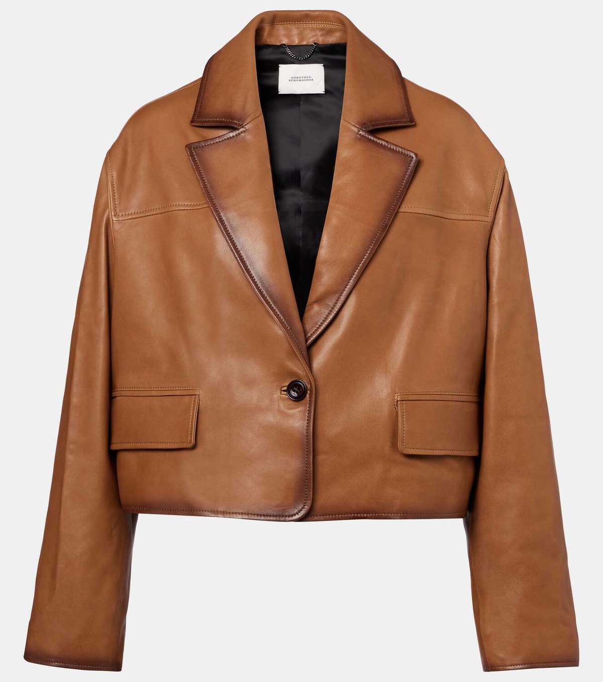 Dorothee Schumacher Cropped leather jacket