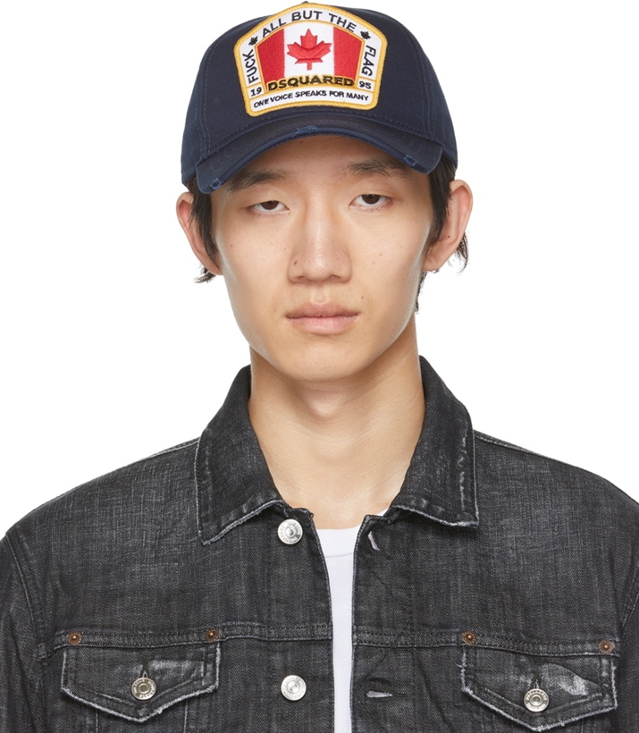 Photo: Dsquared2 Navy Canadian Flag Cap