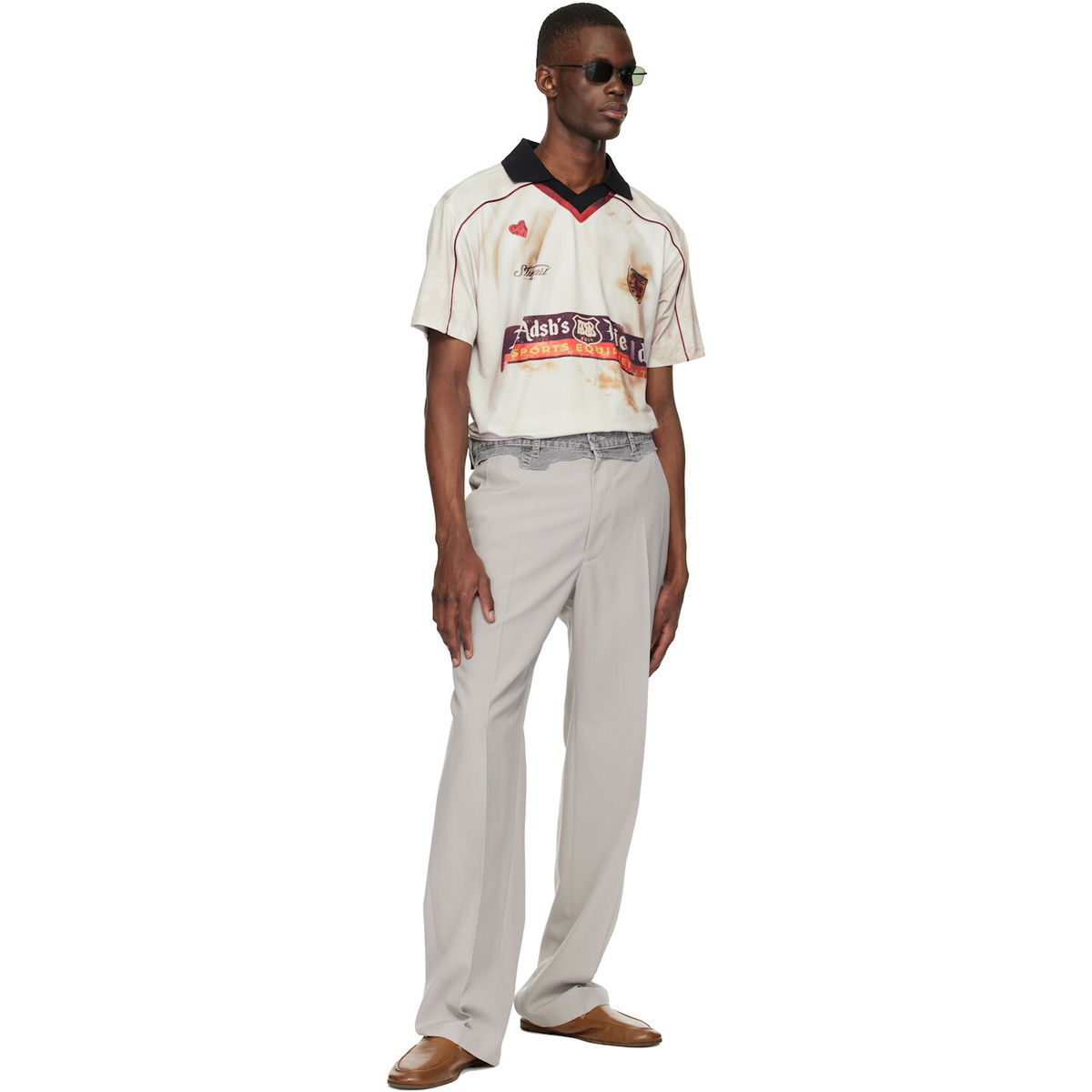 Andersson Bell White Dust Printed Football Jersey T-shirt