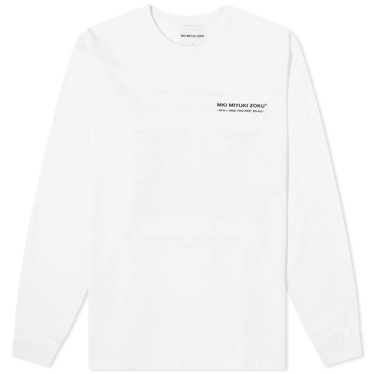 Photo: MKI Men's Long Sleeve Phonetic T-Shirt in White