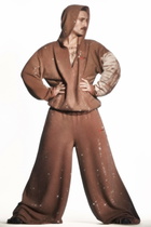 Diesel Wide-leg sweatpants with crystals - Pants - Unisex - Brown