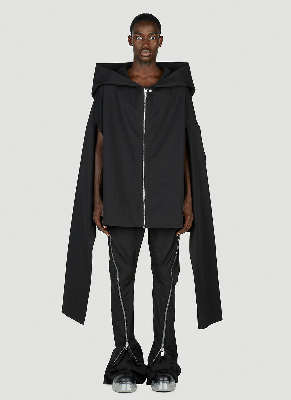 Jil Sander Hooded Cape Anorak - Black