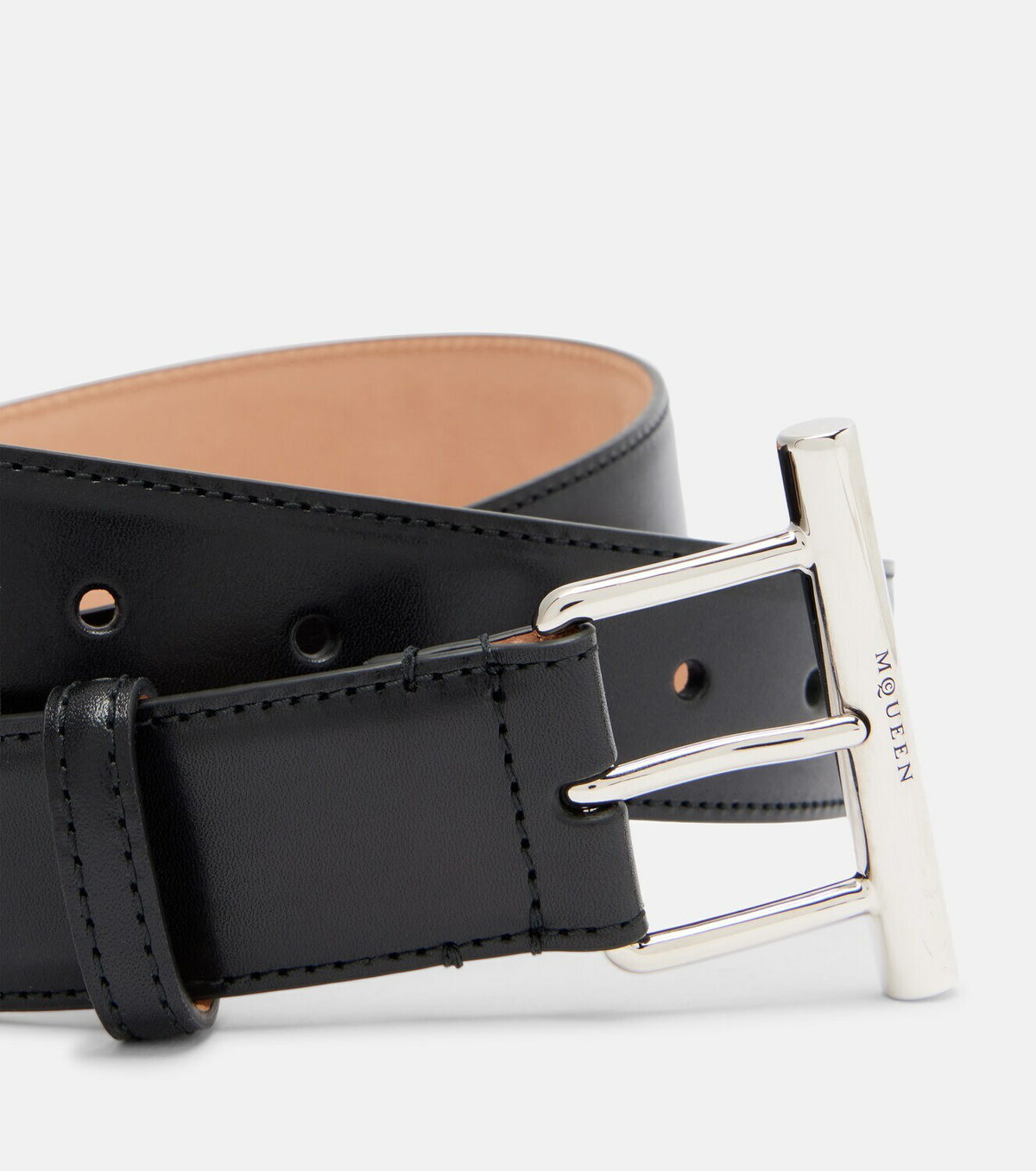 McQueen T-Bar Hip leather belt