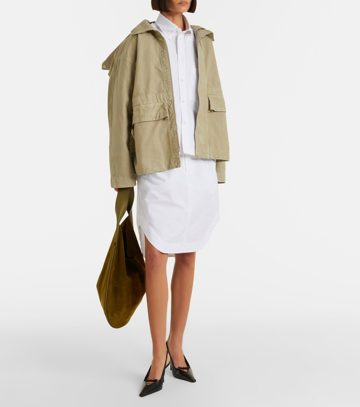 Victoria Beckham Cotton cargo skirt