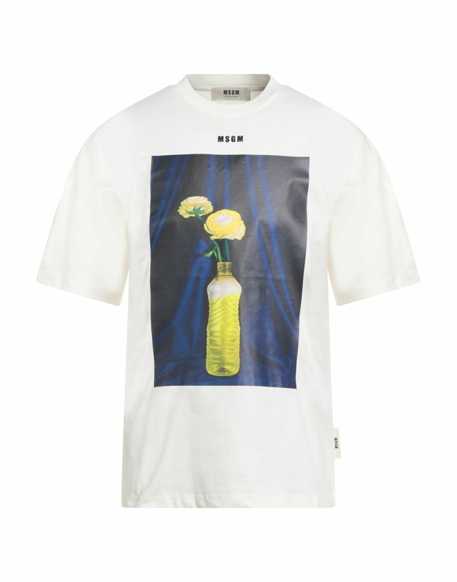 Photo: Msgm Mens T-shirt Cream