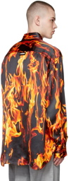 VETEMENTS Black Fire Jersey Shirt