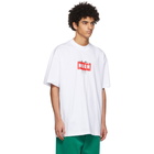 MSGM White Graphic Logo T-Shirt