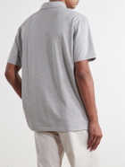 Peter Millar - Excursionist Cotton-Blend Herringbone Polo Shirt - Gray