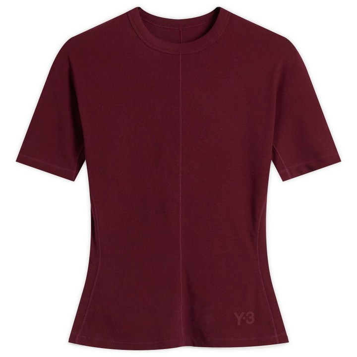 Photo: Y-3 Women's Fitted T-Shirt in Maroon