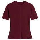 Y-3 Women's Fitted T-Shirt in Maroon