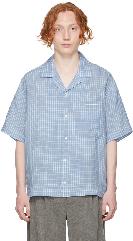 Photo: Jacquemus Blue 'La Chemise Jean' Short Sleeve Shirt