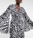 Alexandra Miro Betty zebra-print chiffon beach dress