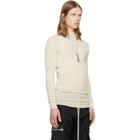 Rick Owens Off-White Tower Ribbed Lupetto Sweater