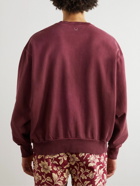 Acne Studios - Fiah Logo-Appliquéd Cotton-Jersey Sweatshirt - Burgundy