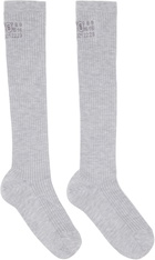 MM6 Maison Margiela Gray Knee-High Socks