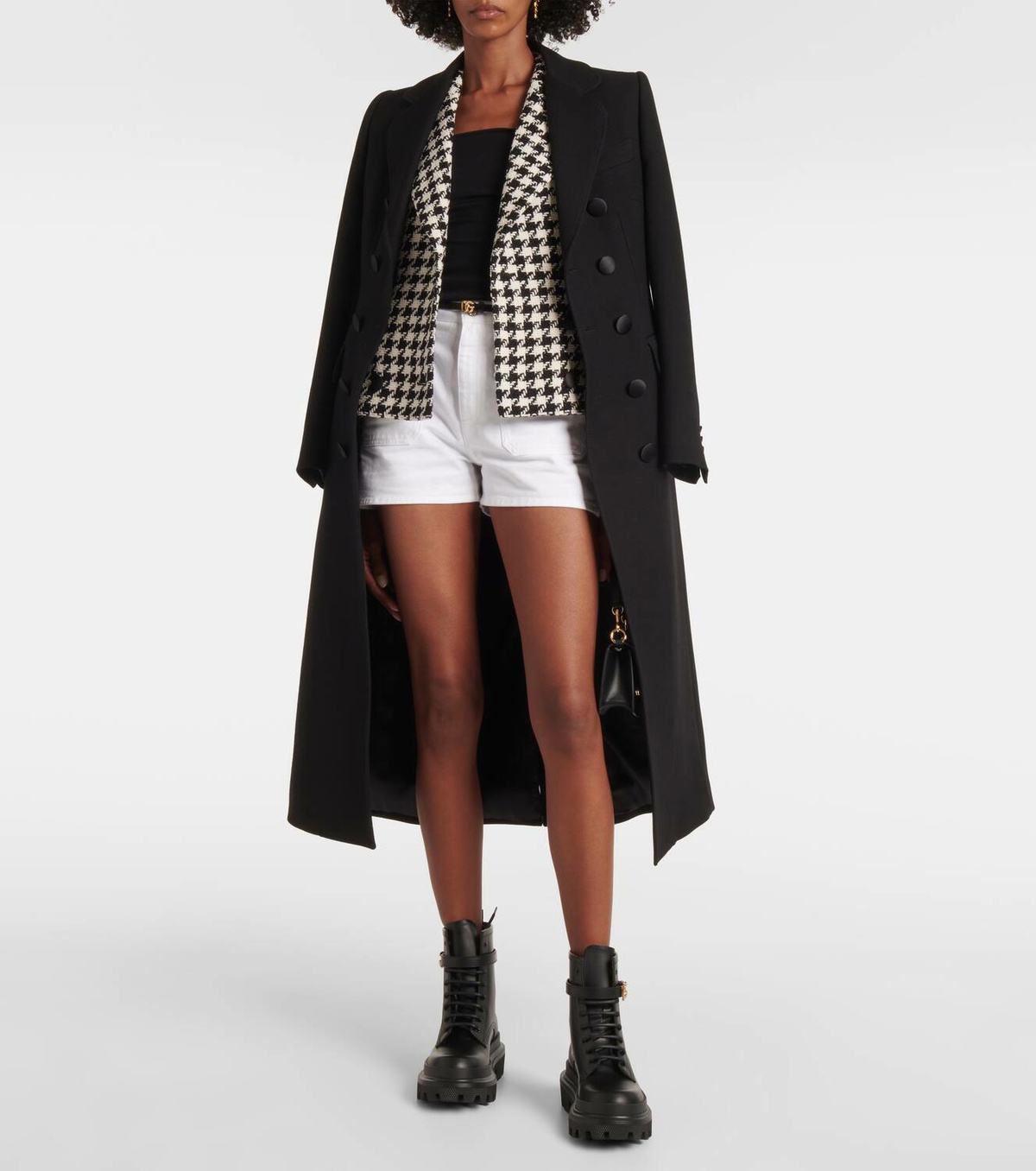 Dolce&Gabbana Logo leather combat boots