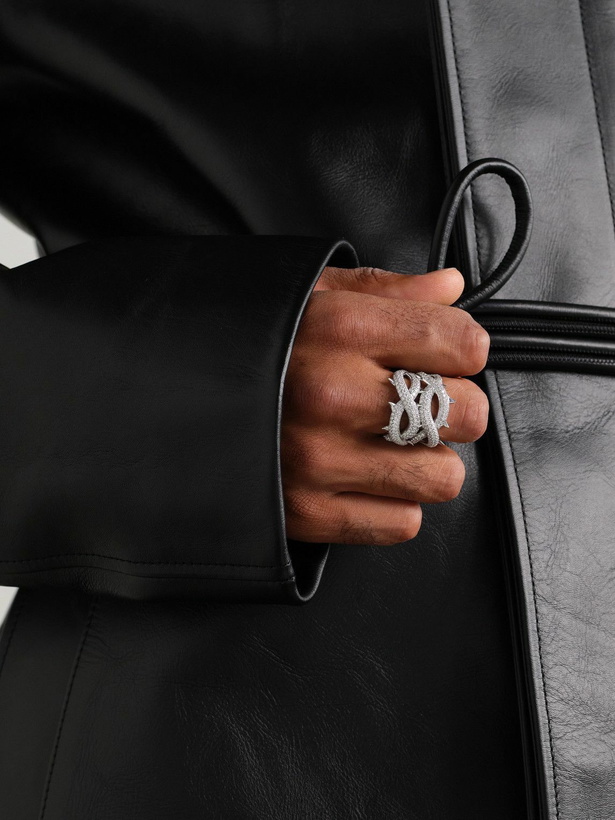 Photo: Alex Moss New York - Crown of Thornes 14-Karat White Gold Diamond Ring - Silver
